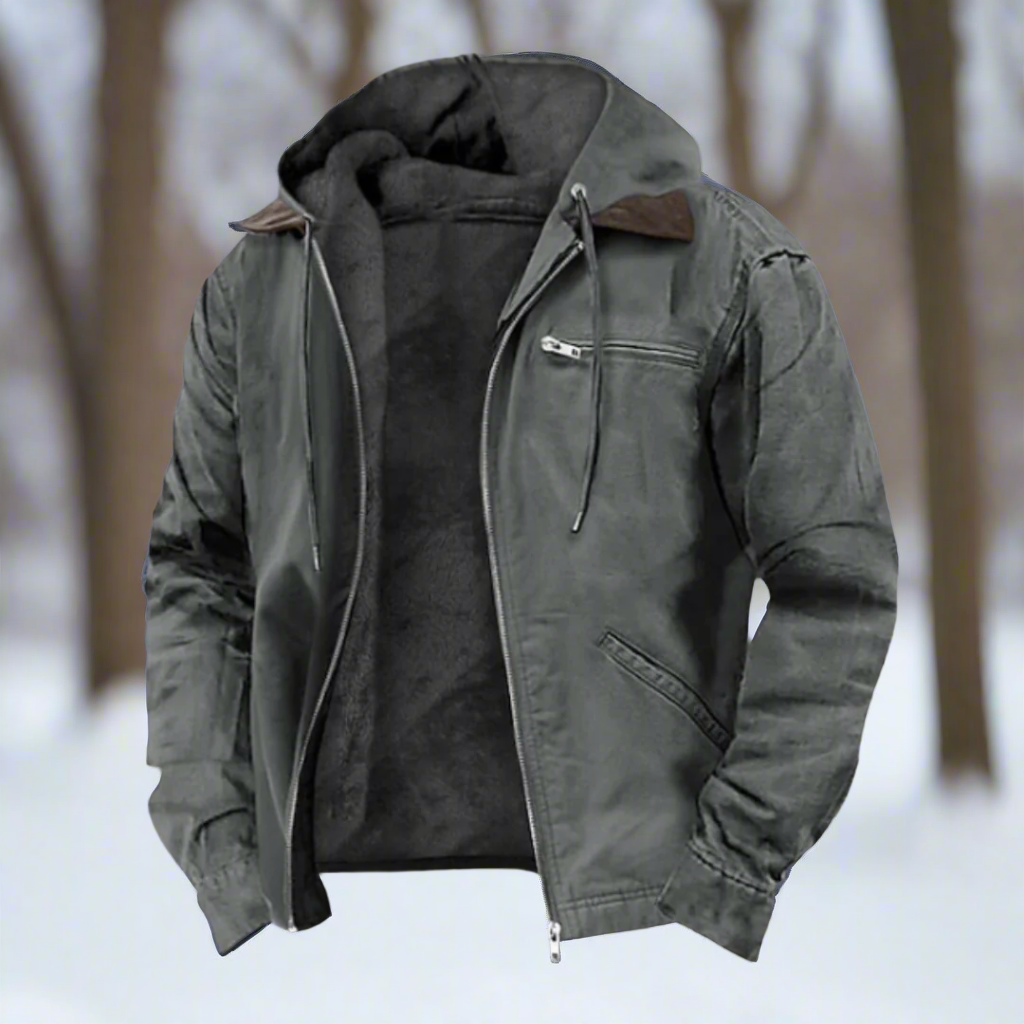 Lune London | Jacket - Windproof cotton blend fabric - Lined with hood and zipper - Casual fit