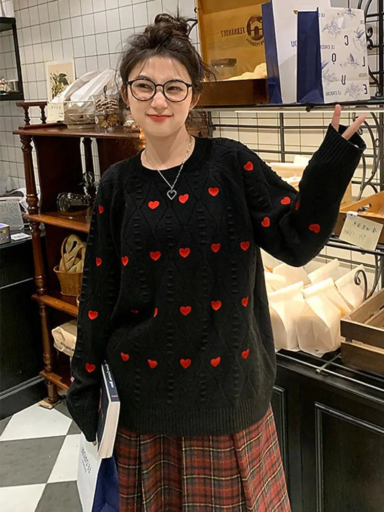 Lune London | Soft Women's Sweater with Heart Detail and Feel-Good Factor
