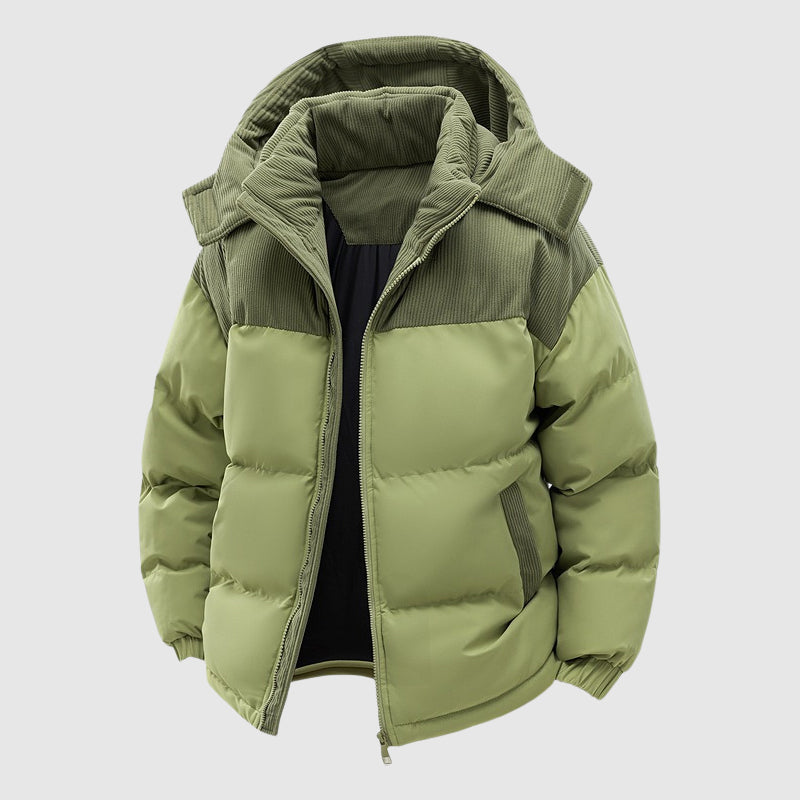 Lune London | Quilted Relaxed Fit Puffer Jacket - Hood With Zipper Men's Jacket