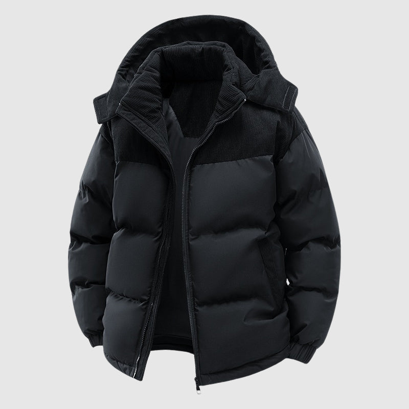 Lune London | Quilted Relaxed Fit Puffer Jacket - Hood With Zipper Men's Jacket