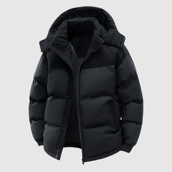 Lune London | Quilted Relaxed Fit Puffer Jacket - Hood With Zipper Men's Jacket