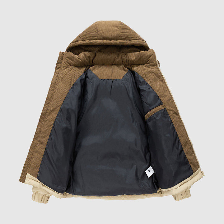 Lune London | Quilted Relaxed Fit Puffer Jacket - Hood With Zipper Men's Jacket
