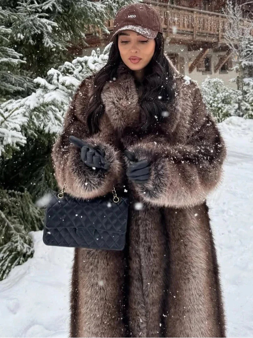 Lune London | Long Women's Jacket Imitation Fur - Women's Jacket Winter