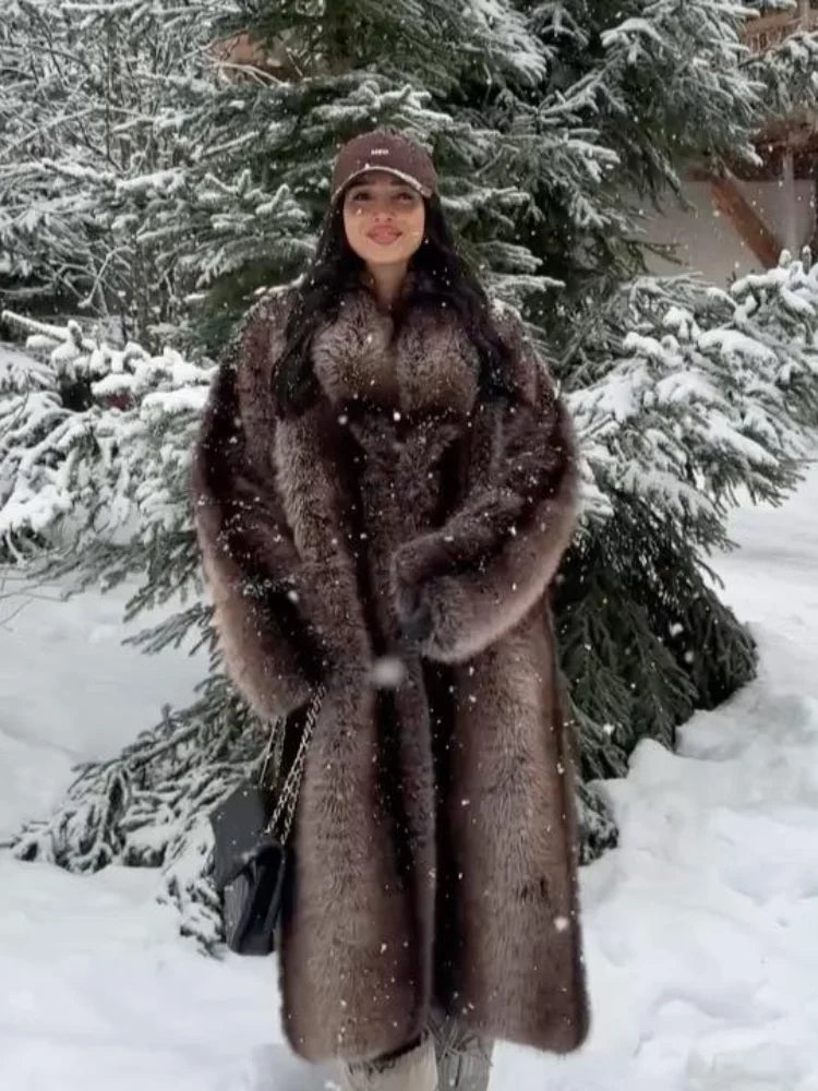 Lune London | Long Women's Jacket Imitation Fur - Women's Jacket Winter
