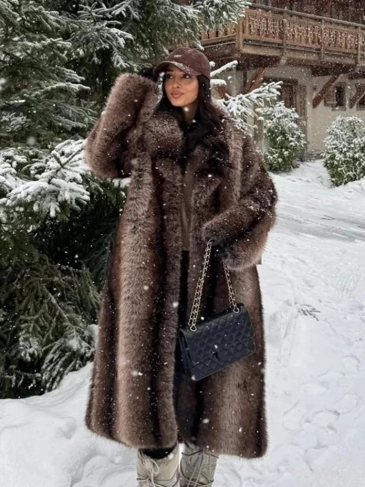 Lune London | Long Women's Jacket Imitation Fur - Women's Jacket Winter