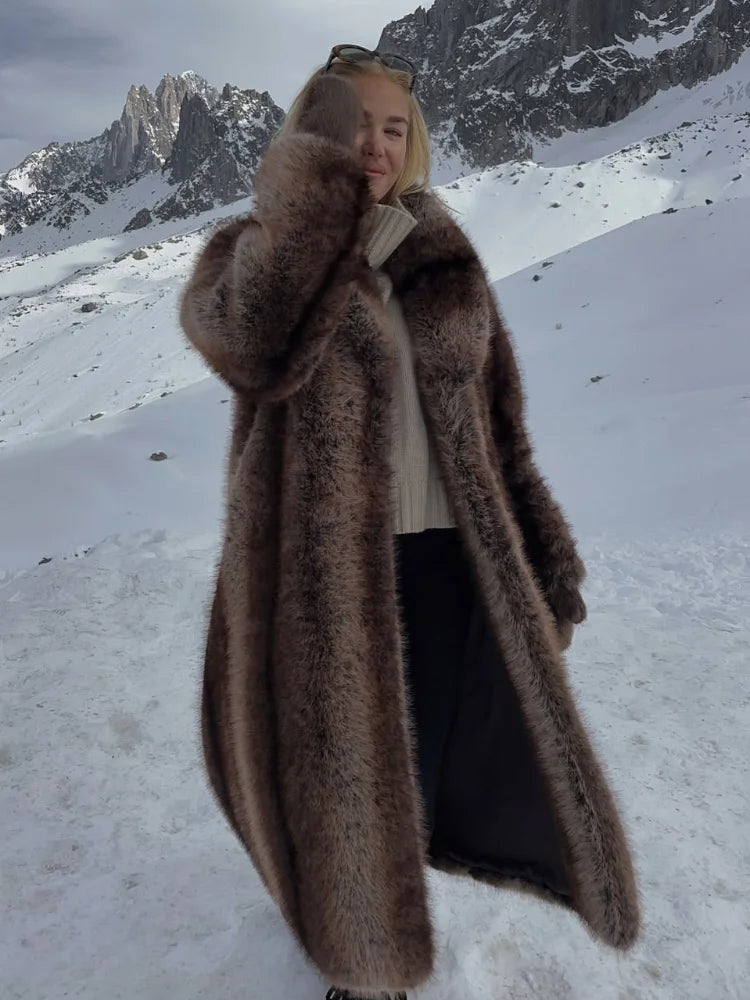 Lune London | Long Women's Jacket Imitation Fur - Women's Jacket Winter