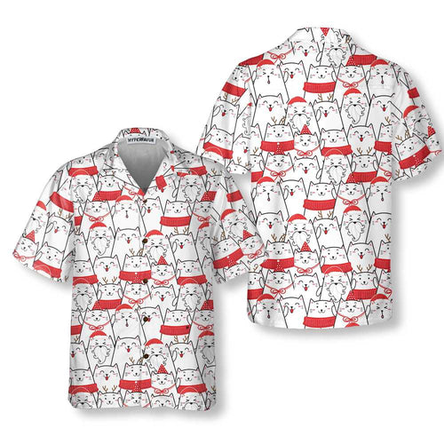 Lune London | Christmas Hawaiian shirt Cat The Red, pretty Christmas shirt with cat, best Christmas gift idea