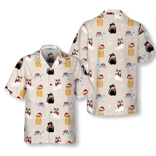 Lune London | Hawaiian cat t-shirt with Santa Claus hat, Christmas cat t-shirt, Best Christmas gift