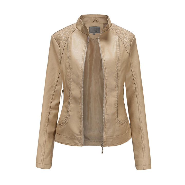 Chic und Stil | Elegant leather jacket for women in genuine leather