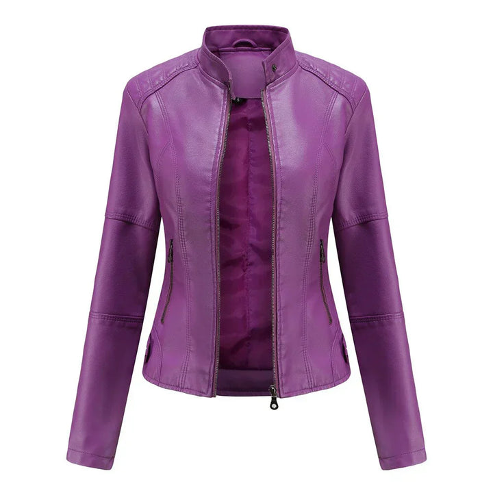 Lune London | Women's leather jacket with Mao