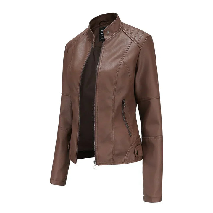 Lune London | Women's leather jacket with Mao