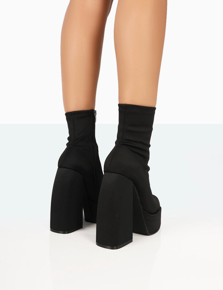 Lune London | Black Nylon Ankle Boots