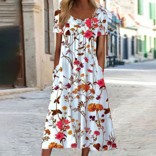Lune London | Floral Midi Elegant Summer Dresses Women
