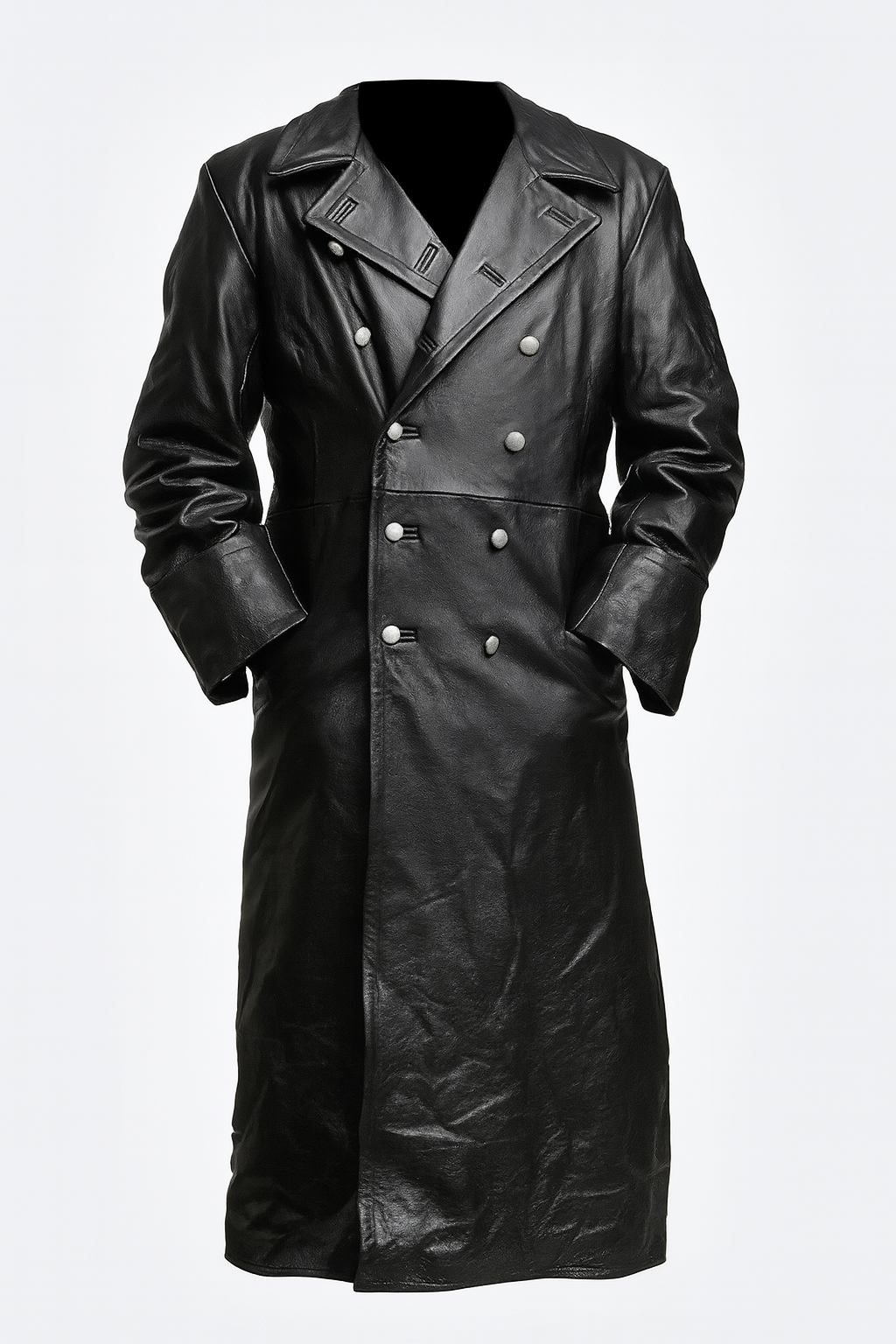 Lune London | Iconic Gothic Leather Trench Coat for Men In Wo2 Style
