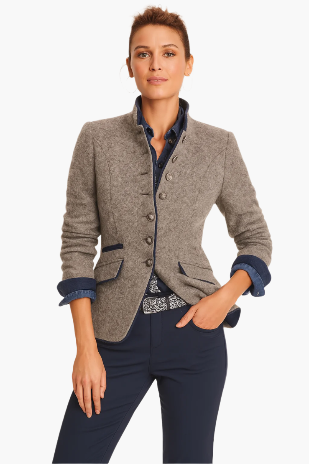 Lune London | Blazer with Stand-Up Collar for Women Winter