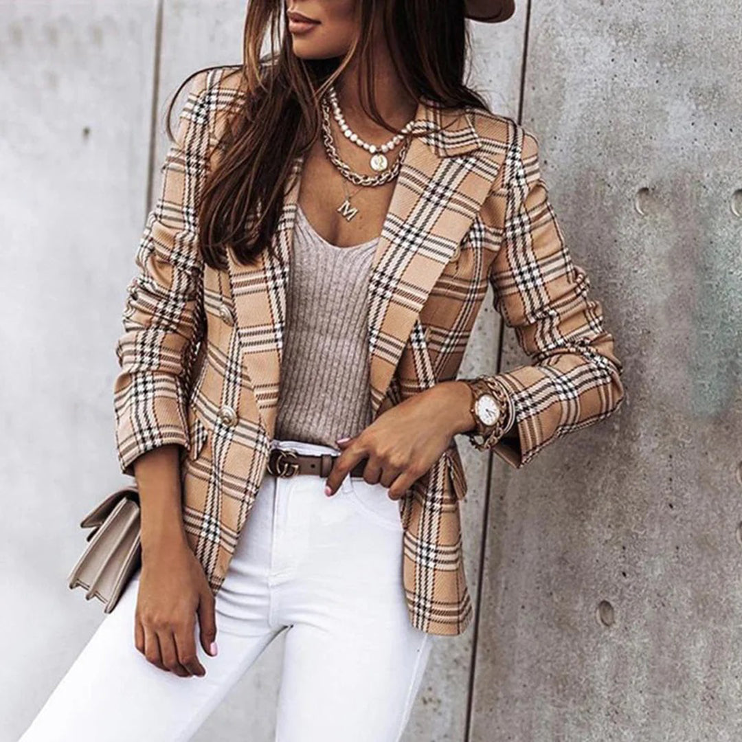 Lune London | Checked Blazer for Women, Tailored Fit - Elegant