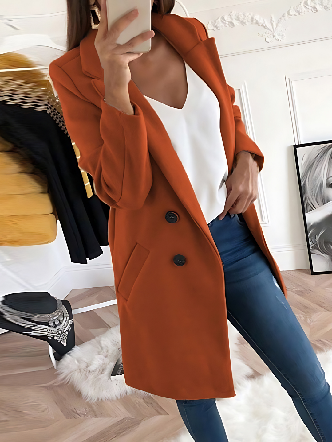 Lune London | Chic Design Coat for Women, Long Sleeve - Winter