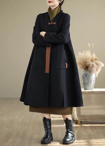 Lune London | Style Noir V-Neck with Fine Pockets in Cotton Filled Winter Coats