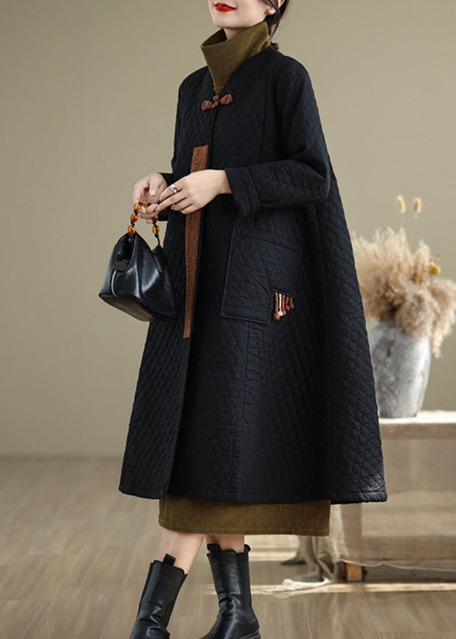 Lune London | Style Noir V-Neck with Fine Pockets in Cotton Filled Winter Coats