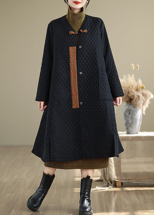 Lune London | Style Noir V-Neck with Fine Pockets in Cotton Filled Winter Coats