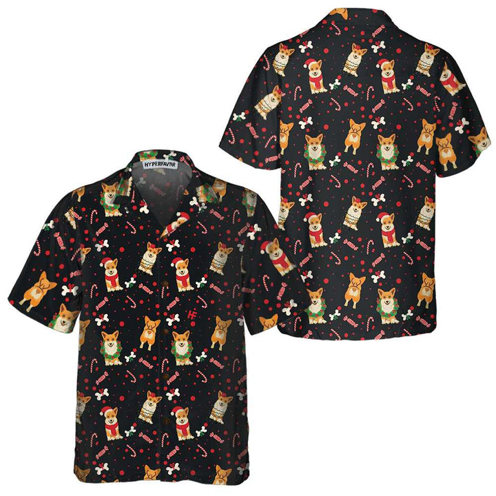 Lune London | Chemise hawaïenne pour chiens Corgis de Noël, chemise de Noël pour chiens amusante, meilleur cadeau pour Noël