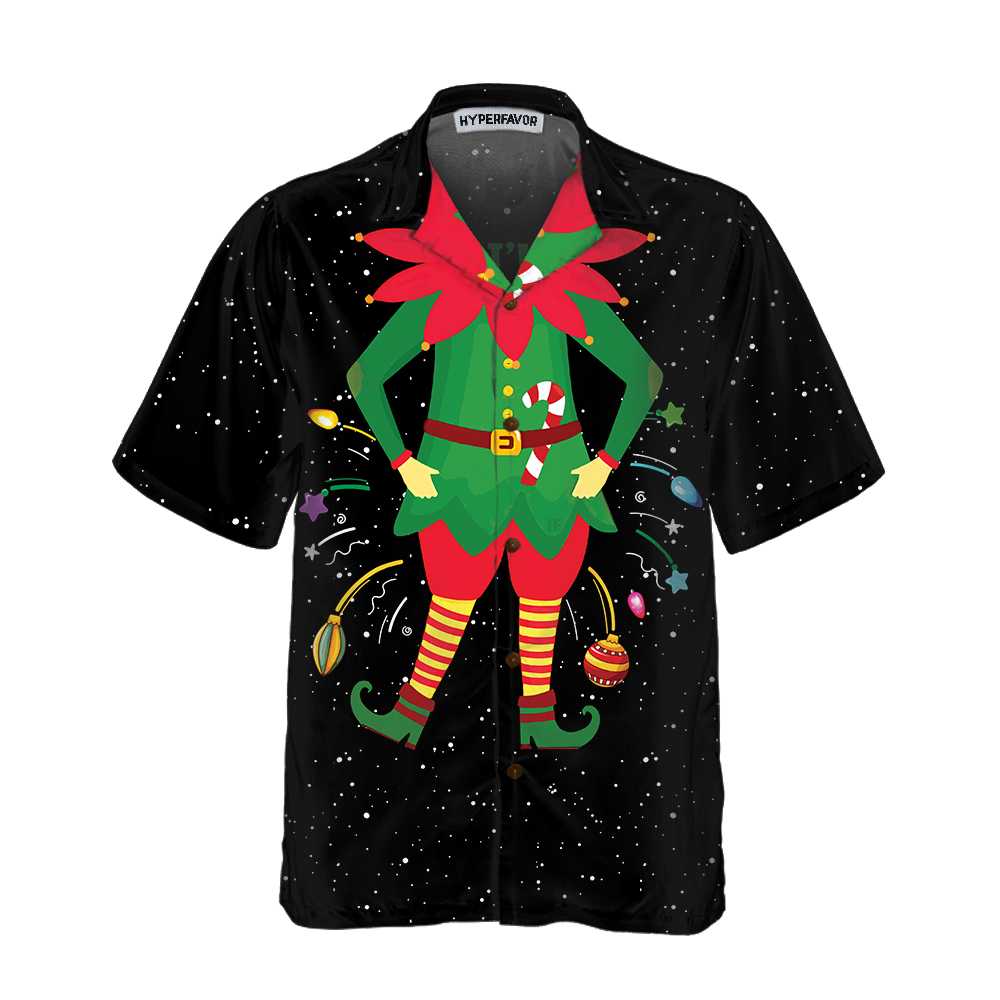 Lune London | Christmas Elf Costume Hawaiian Shirt, Funny Elf Christmas Shirt, Best Christmas Gift Idea