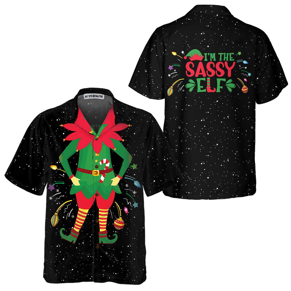 Lune London | Christmas Elf Costume Hawaiian Shirt, Funny Elf Christmas Shirt, Best Christmas Gift Idea