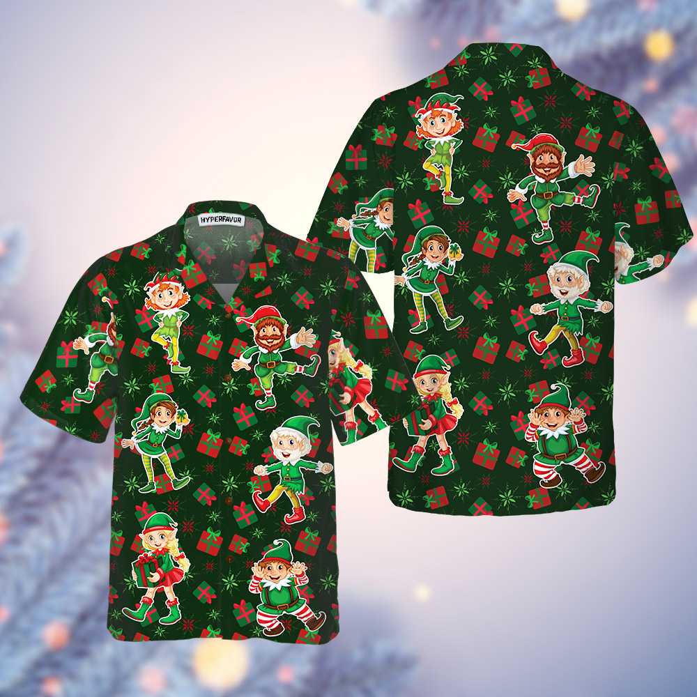 Lune London | Christmas elf Hawaiian shirt, fun Christmas shirt for elf, best Christmas gift idea