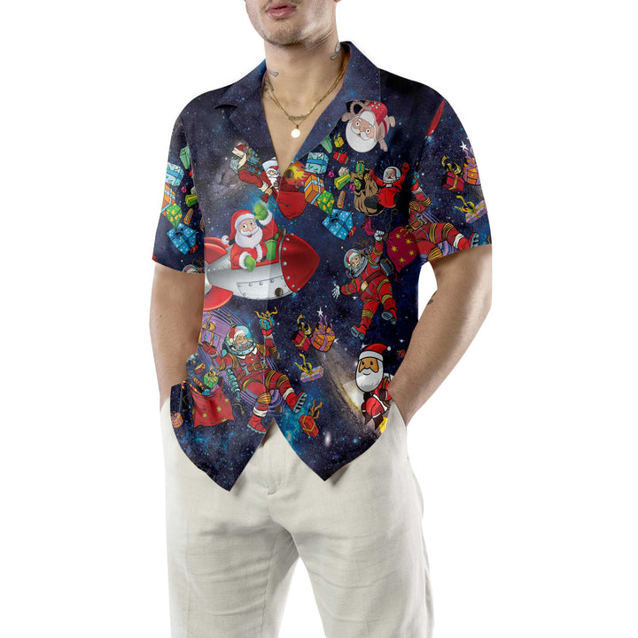 Lune London | Space Christmas Hawaiian Shirt, fun Christmas shirt, best gift for Christmas