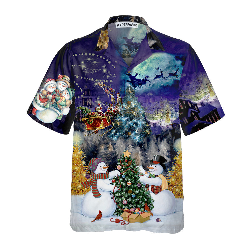 Lune London | Christmas Night with Family Hawaiian Shirt, Fun Christmas Shirt, Best Christmas Gift Idea
