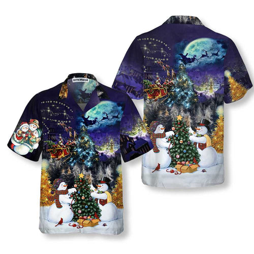 Lune London | Christmas Night with Family Hawaiian Shirt, Fun Christmas Shirt, Best Christmas Gift Idea