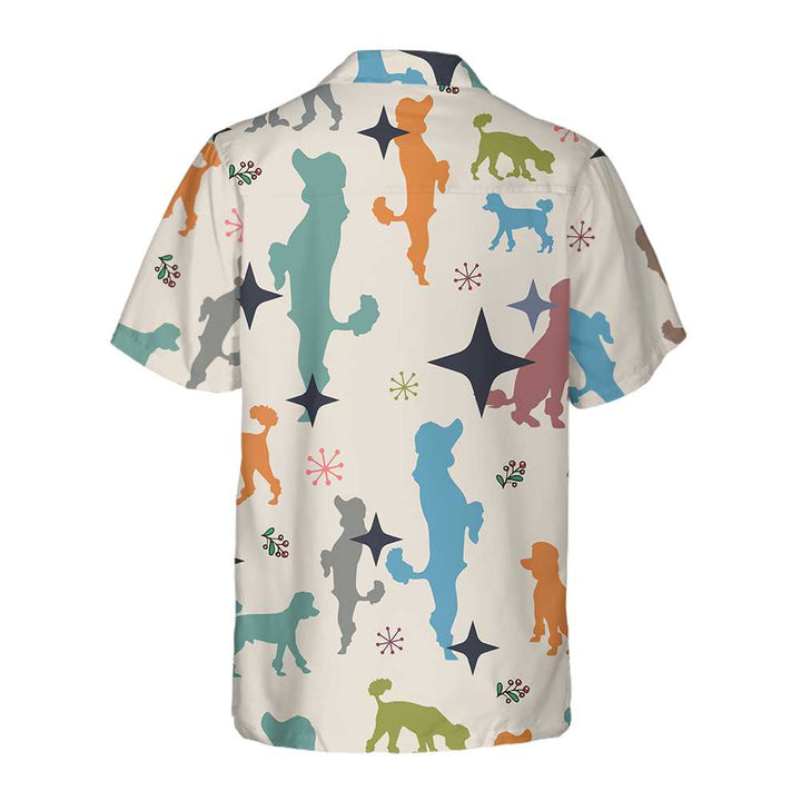 Lune London | Seamless Christmas Poodle Print Hawaiian Shirt, Christmas Shirt for Poodle, best Christmas gift idea