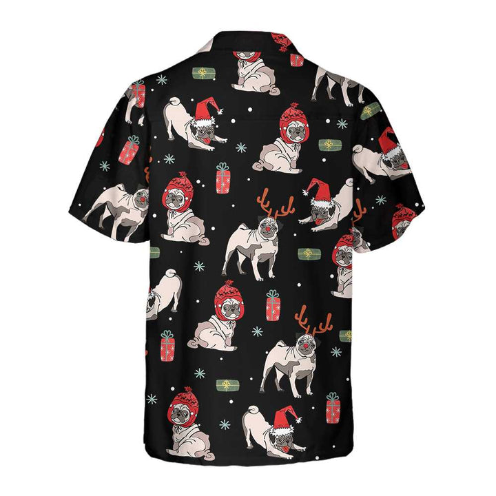 Lune London | Pug Christmas Hawaiian Shirt, Pug Christmas Shirt for Men and Women, Best Christmas Gift Idea