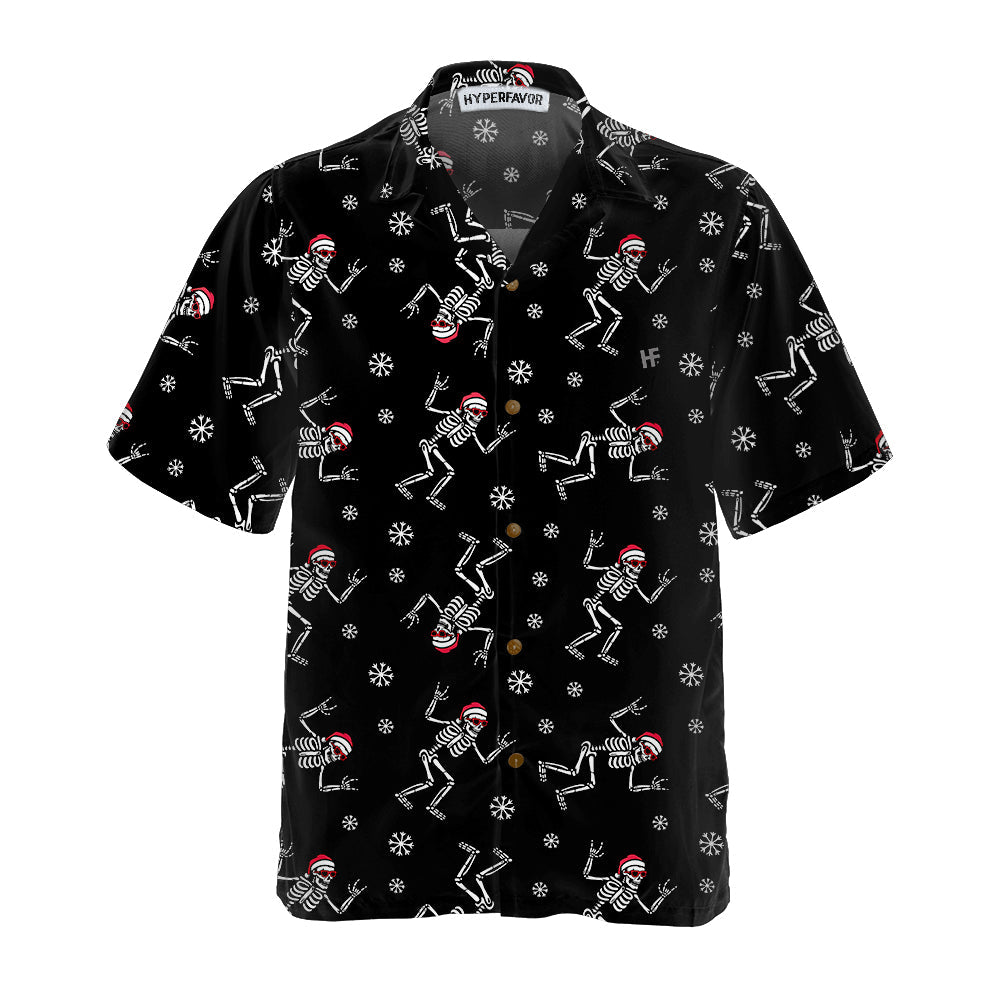 Lune London | Jupe de Noël Chemise hawaïenne, Chemise amusante avec os de Noël