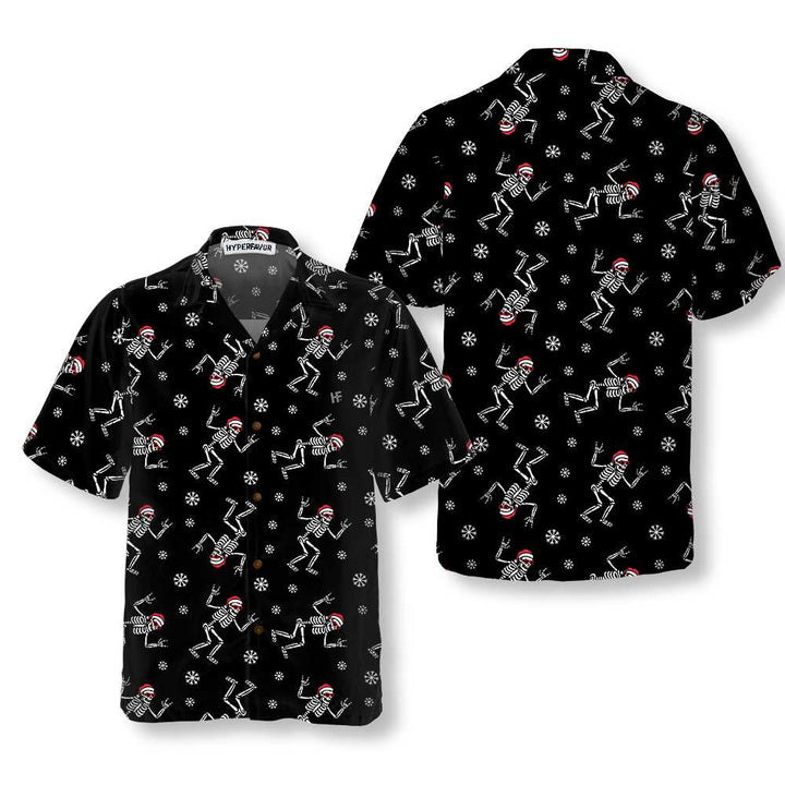 Lune London | Jupe de Noël Chemise hawaïenne, Chemise amusante avec os de Noël