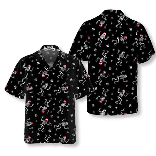 Lune London | Jupe de Noël Chemise hawaïenne, Chemise amusante avec os de Noël