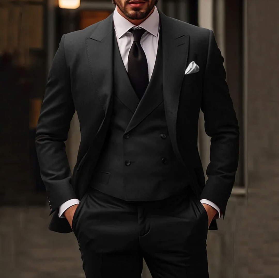 Lune London | Men's Tuxedo 3-Piece Blazer Vest & Trousers