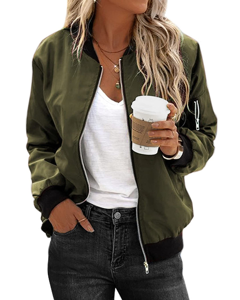 Chic und Stil | Classic Bomber Jacket for Women