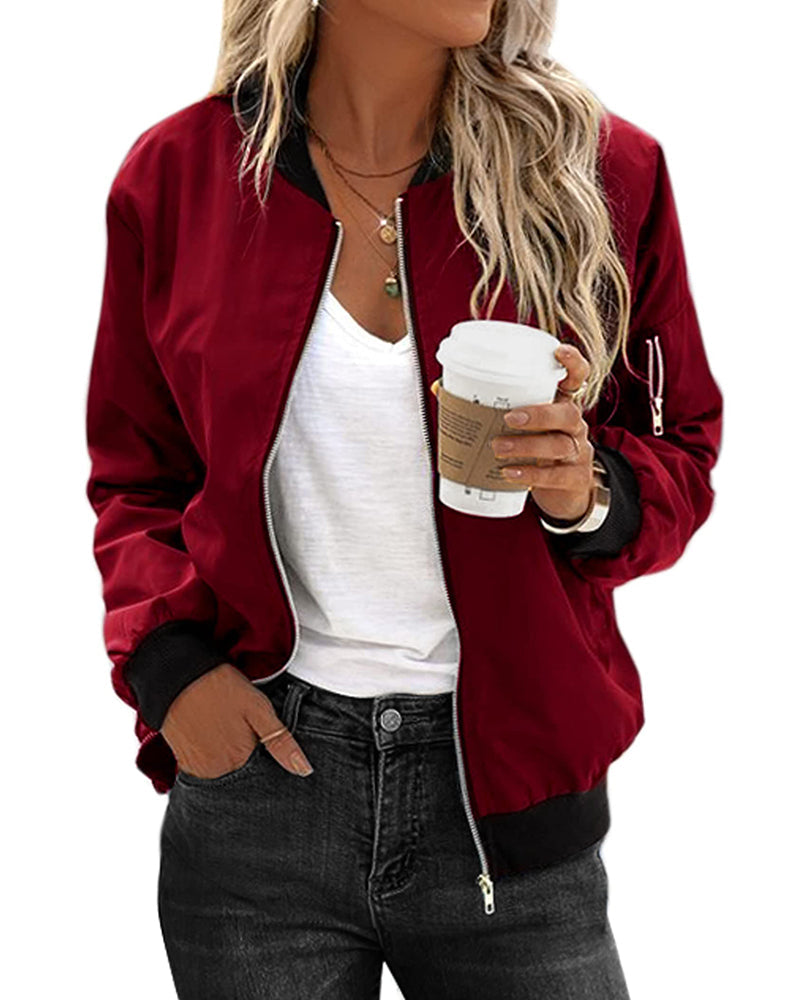 Chic und Stil | Classic Bomber Jacket for Women