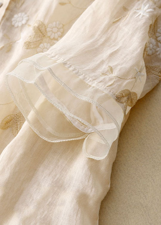 Lune London | Embroidered Cotton Linen Blouse