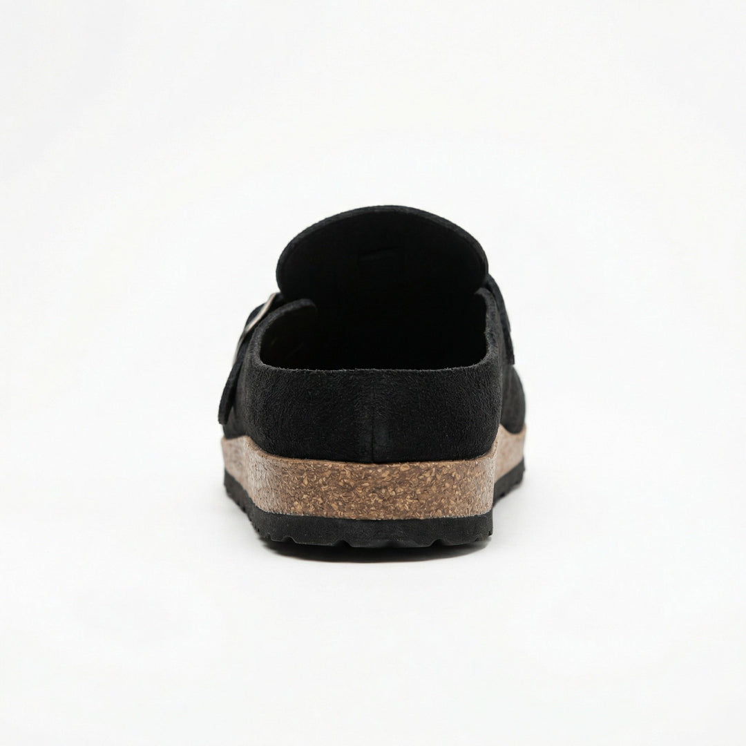 Clogs - Women's Retro Suede Slip-On Mule
