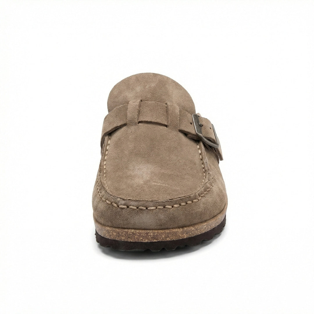 Clogs - Women's Retro Suede Slip-On Mule