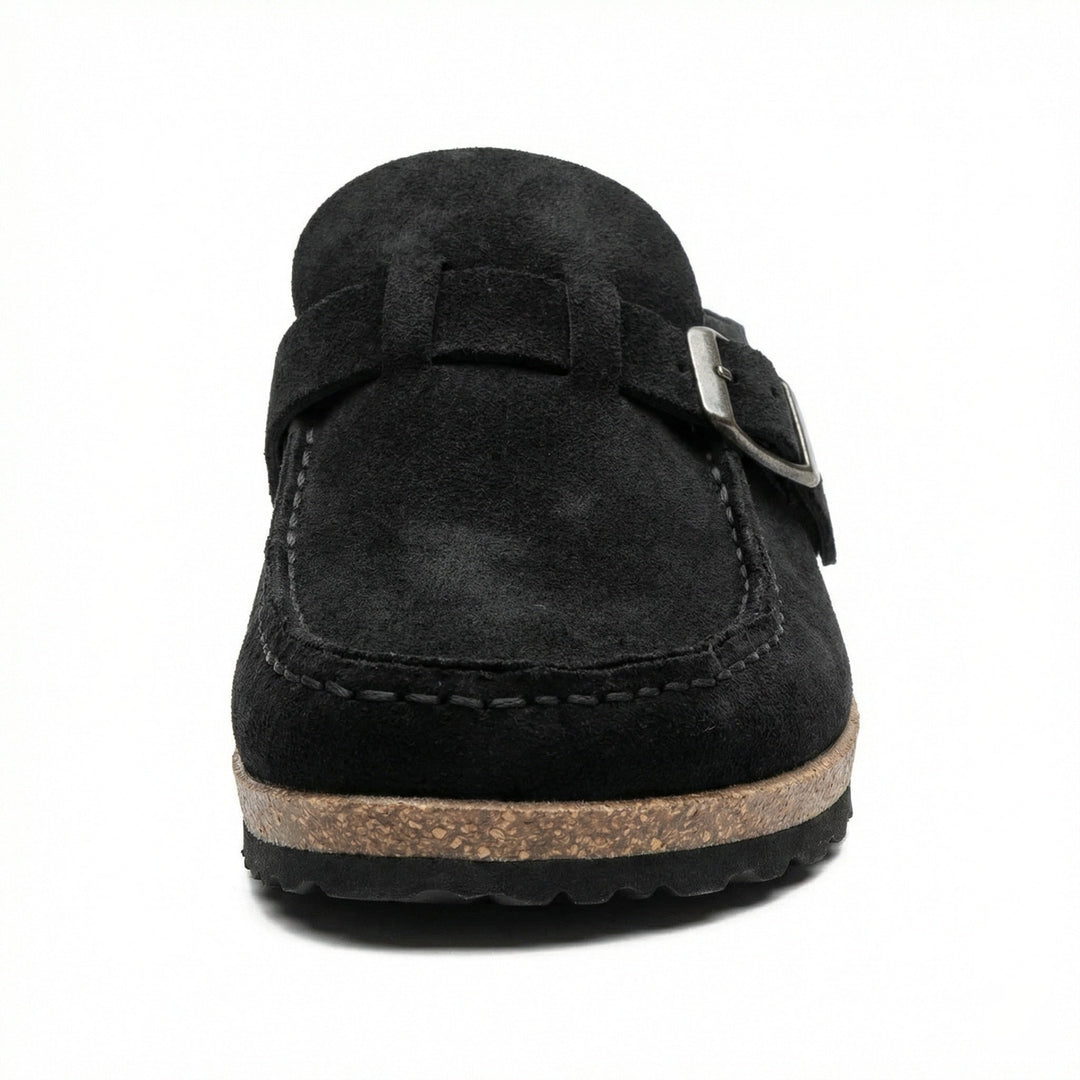 Clogs - Women's Retro Suede Slip-On Mule