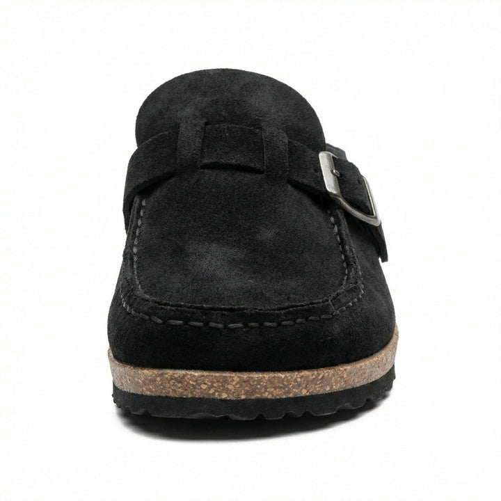 Clogs - Women's Retro Suede Slip-On Mule
