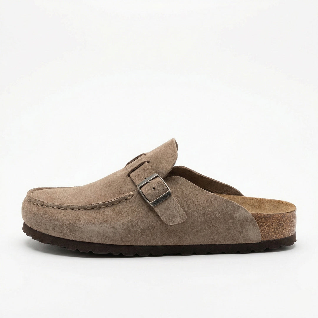 Clogs - Women's Retro Suede Slip-On Mule