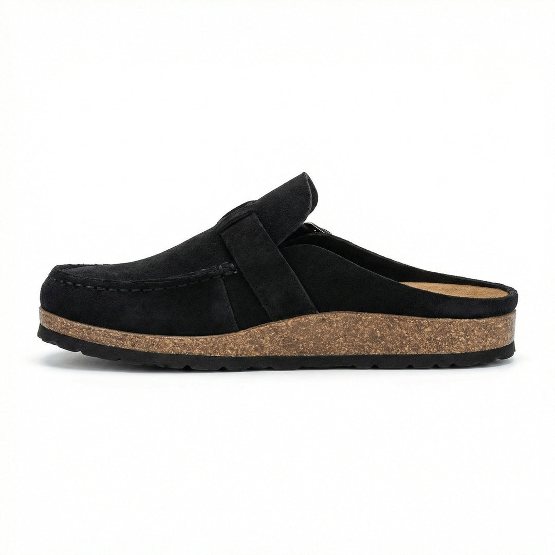 Clogs - Women's Retro Suede Slip-On Mule
