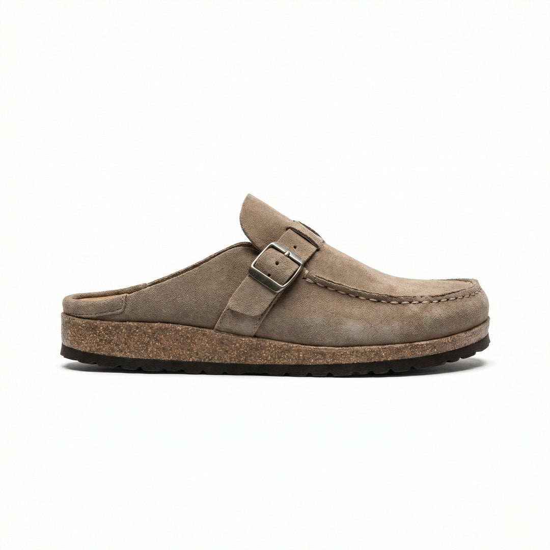 Clogs - Women's Retro Suede Slip-On Mule