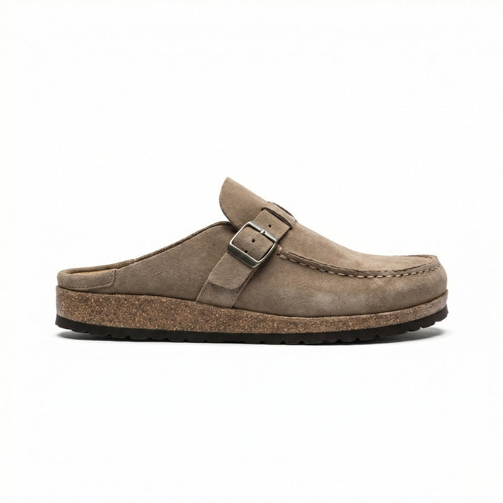 Clogs - Women's Retro Suede Slip-On Mule