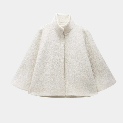 Lune London | High Neck Cape Coat Elegant A-Line Swing Jacket