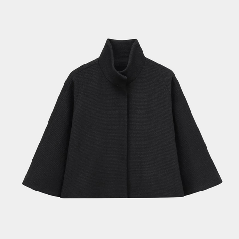 Lune London | High Neck Cape Coat Elegant A-Line Swing Jacket